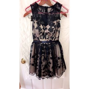 Formal dress- navy blue and gold